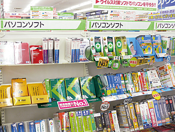 法人が購入することからソフトの品揃えを充実させているコジマNEW高崎店