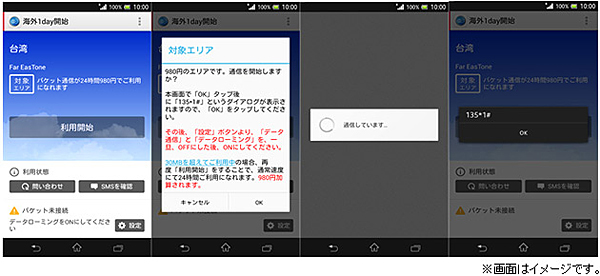 「海外1day開始」アプリ