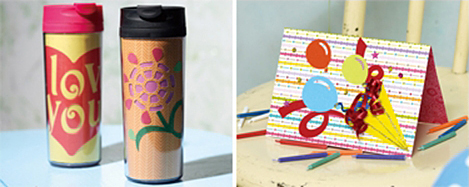 「Scan N Cut CM110」を使用した作品の例