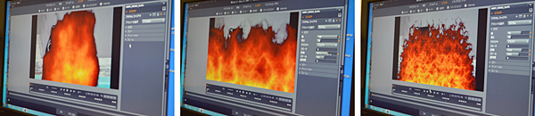 同じ炎のエフェクトでも設定の調整でさまざまな表現ができる