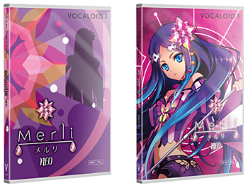 「VOCALOID3 Library メルリ NEO」パッケージ版とリバーシブルジャケット