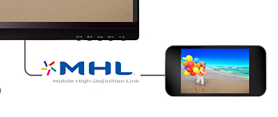 MHLテクノロジーでスマートフォンを手軽に接続できる