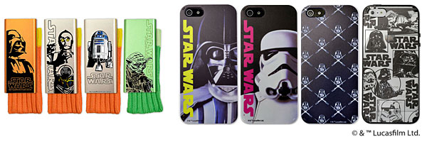 「hotpod STAR WARS」と「Slim Grip iPhone 5s/5 STAR WARS」