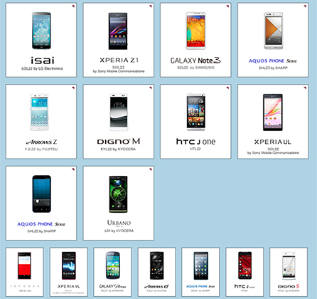 対象スマートフォン