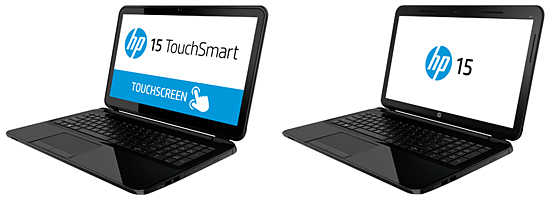 「HP 15 TouchSmart」と「HP 15」