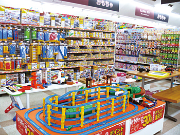 4階の玩具・ゲーム関連機器のフロア
