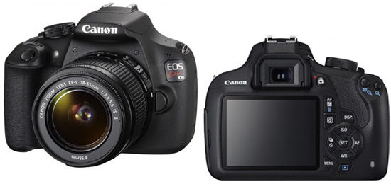 EOS Kiss X70(左は「EF-S18-55mm F3.5-5.6 IS II」装着時)