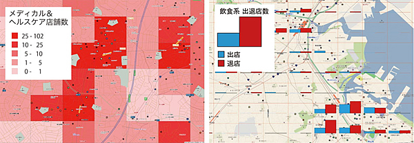 「TMD500 ~全業種店舗統計データ・メッシュ500~」の活用例