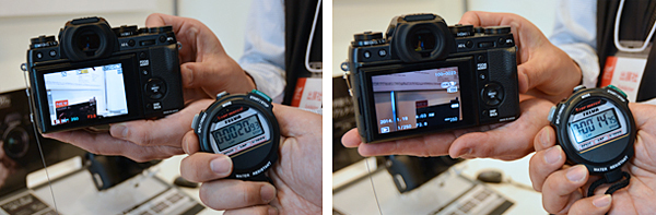 左が「UHS-I」の書込み終了時間、右が「UHS-II」の書込み終了時間