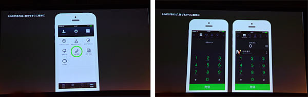 「LINE電話」アイコンをタップして電話番号を入力する