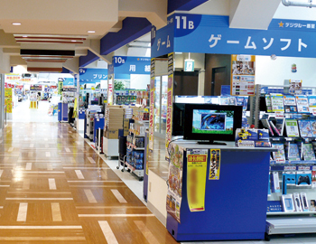 商品ジャンル別のコーナーに番号を記した