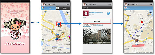 「みとちゃんねるアプリ」の利用イメージ