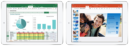 iPad向けアプリ「Office for iPad」の画面イメージ