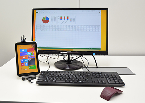 タブレットとディスプレイを接続
