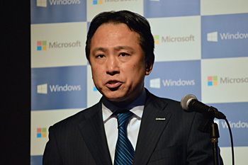 「OSの切替えは法人・個人ともに順調」と語る香山春明常務