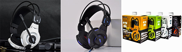 「EHS015WH Mazer 7.1ch」「EHS001BK-1 Mazer 2.1ch」「EHS013 Cobra HS」