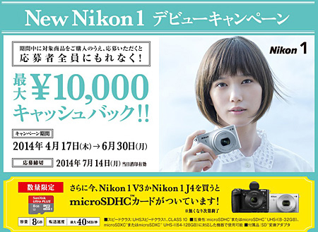 キャンペーンサイトの画面