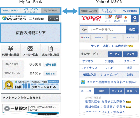 リニューアル後の「My SoftBank」