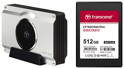 「StoreJet35U3」(左)と「SSD320」