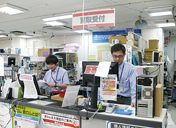 拡充したスマートフォンの買取りコーナー