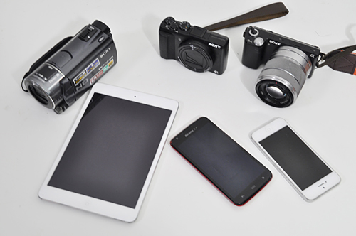 私が使う撮影機器だけでもこの数