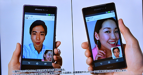 高精細で滑らかな映像のテレビ電話ができる