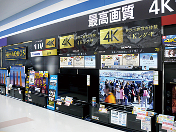 3月末までは、大型の白物家電や薄型テレビの駆け込み需要が旺盛だった