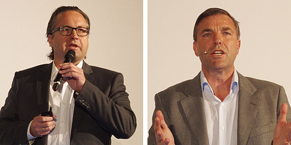 TP VisionのNico Vernieuwe氏（左）、WOOX InnovationsのWiebo Vaartjes氏