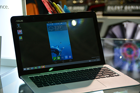 PCの画面にAndroidの画面を表示