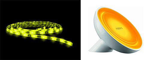 「Philips Friends of hue LightStrips」と「Philips Friends of hue LivingColors Bloom」