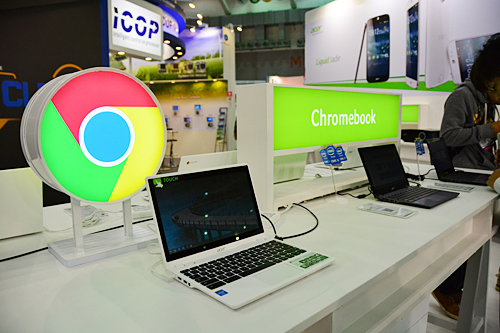 エイサーの「Chromebook」のコーナー