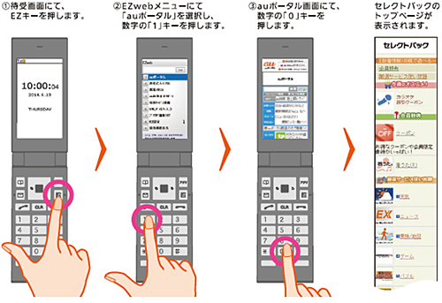 au取り扱い店やauケータイから申し込みができる