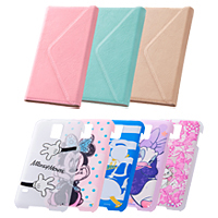 「スマホ女子・フラップタイプ・レザージャケット(Xperia Z2用)」「ディズニー・シェルジャケット(GALAXY S5用)」