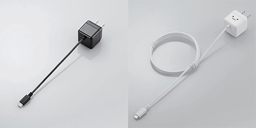 MPA-ACMBCシリーズのケーブル長10cmタイプ(ブラック)と1.0mタイプ(ホワイト)