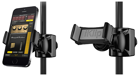 「IK Multimedia iKlip Xpand Mini」と使用イメージ