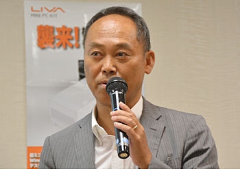 販売目標を語る川島代表取締役