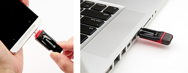 2つのUSB端子を搭載。スマートフォンやPCに対応する