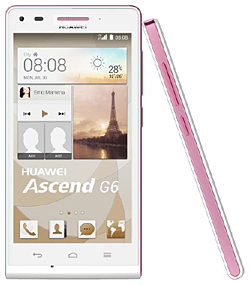 「Ascend G6」の新色ピンク