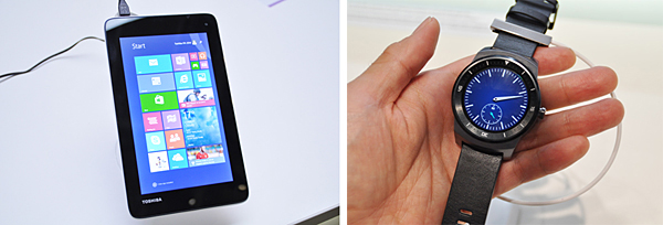 「Encore Mini」と「LG G Watch R」