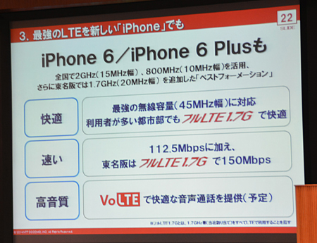 「iPhone 6/6 Plus」で利用できるドコモのネットワーク