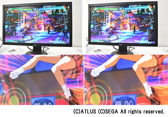 左が格闘モード、右が標準モード