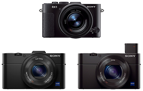 「RX1」、「RX100 II」、「RX100 III」