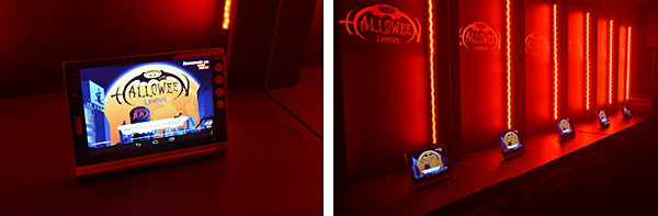 クラブに「YOGA Tablet 2」をズラリと展示