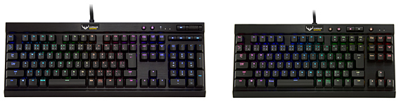 「Corsair Gaming K70 RGB MX Red」と「Corsair Gaming K65 RGB Compact」