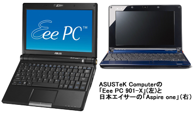 Eee PC 901-XとAspire one