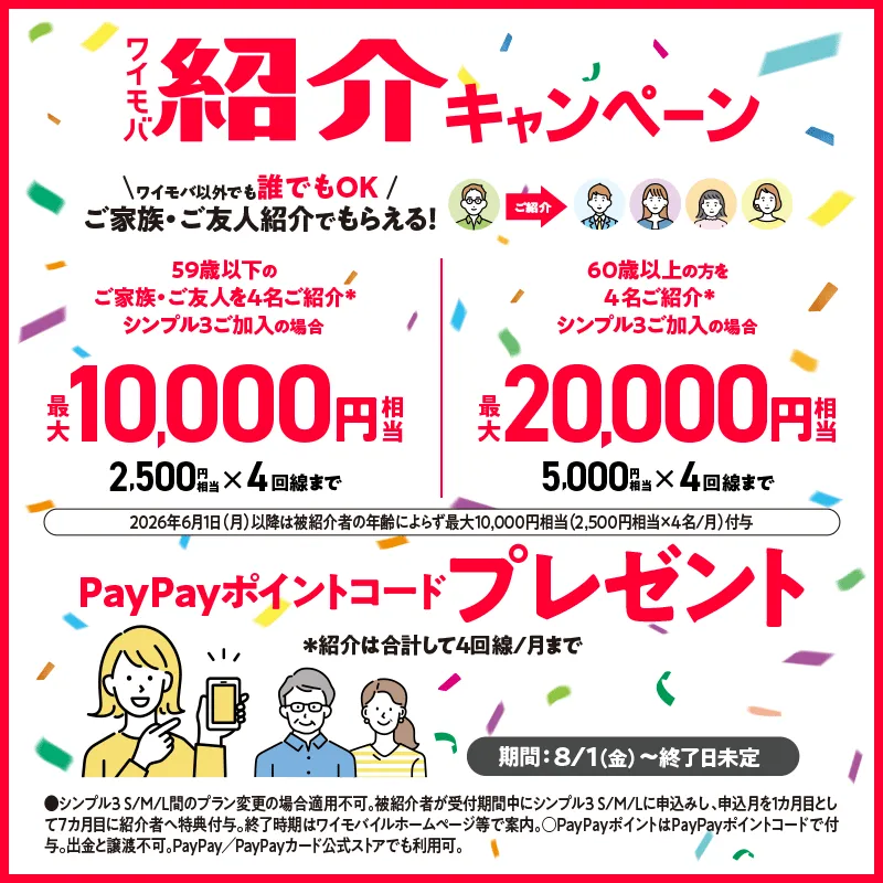 ワイモバ紹介キャンペーン