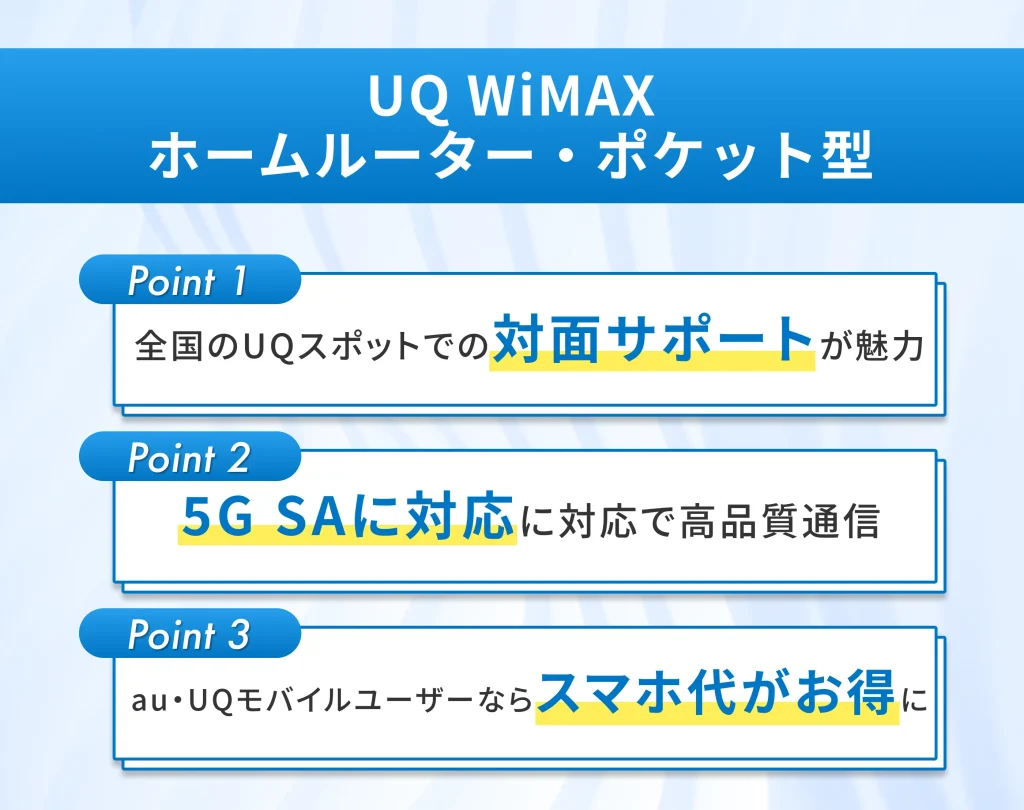 UQ WiMAX｜ホームルーター・ポケット型