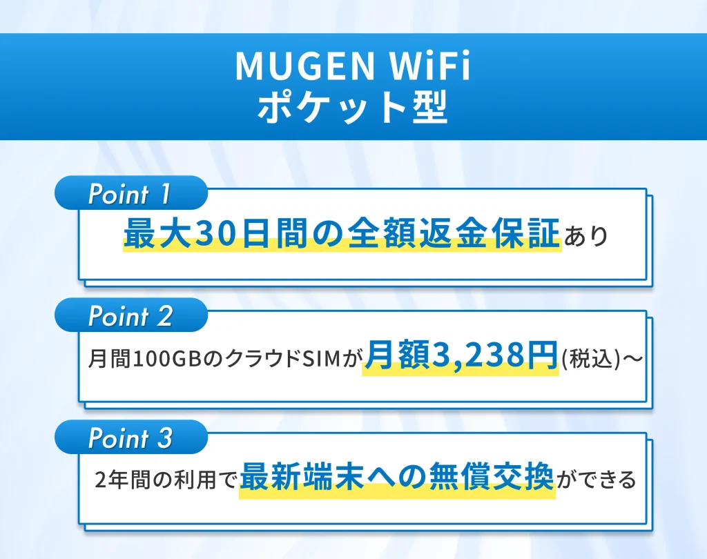 MUGEN WiFi|ポケット型
