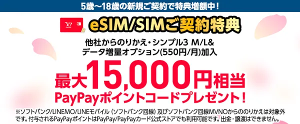 格安SIMの乗り換えキャンペーン ワイモバイル③