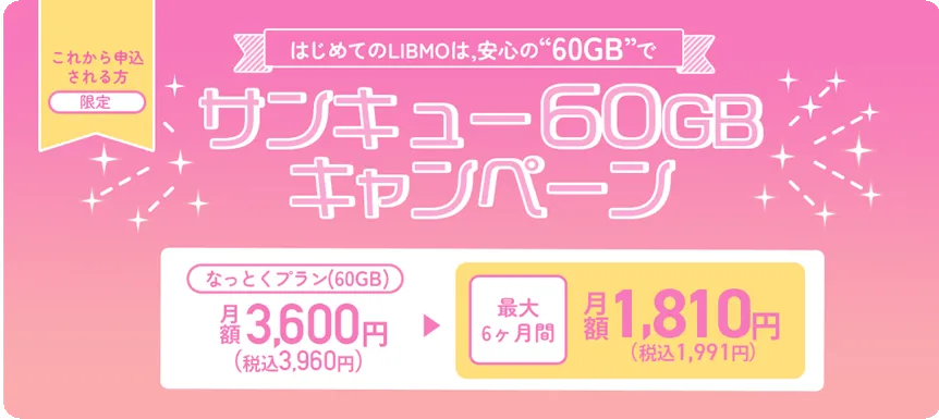 格安SIMの乗り換えキャンペーン LIBMO
